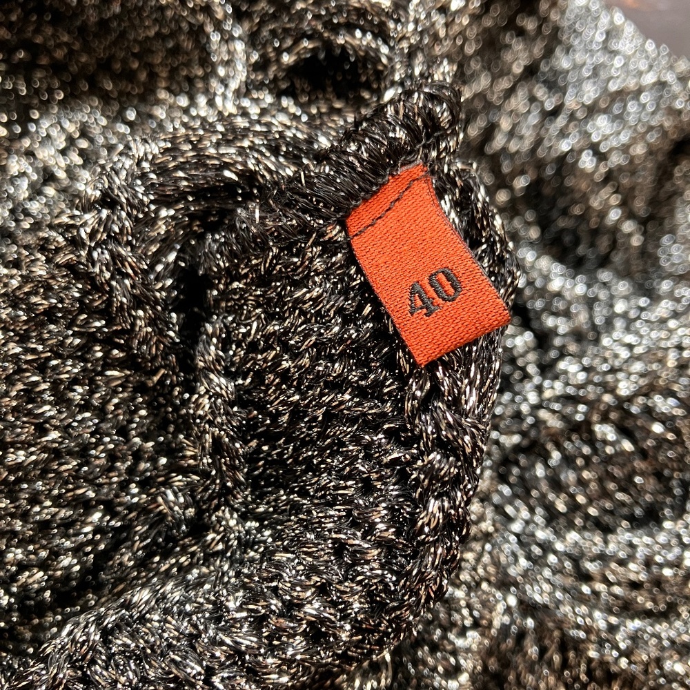 MISSONI SILVER & BLACK KNIT SWEATER - Picture 3 of 13
